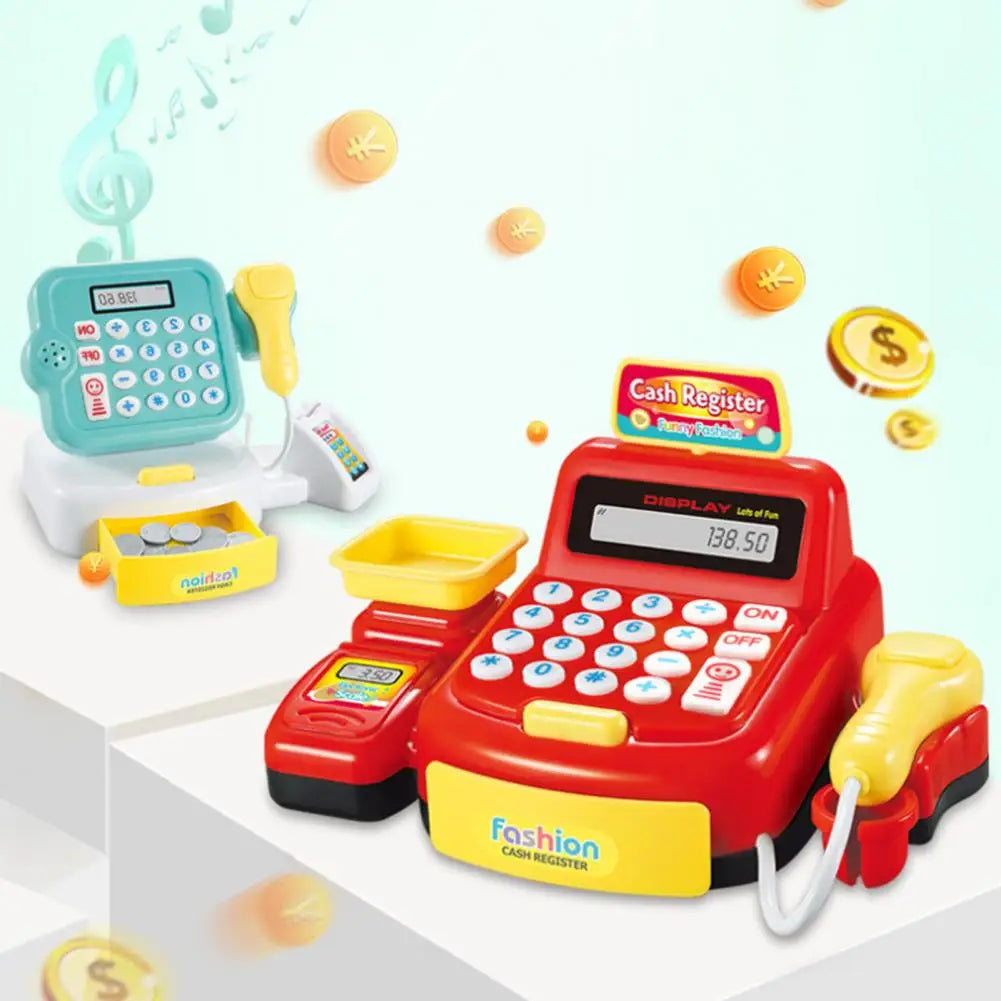 Supermarket Cash Register Electronic Simulation Pretend Play House Toy Interactive Game Lighting Sound Effect Kid Birthday Gift